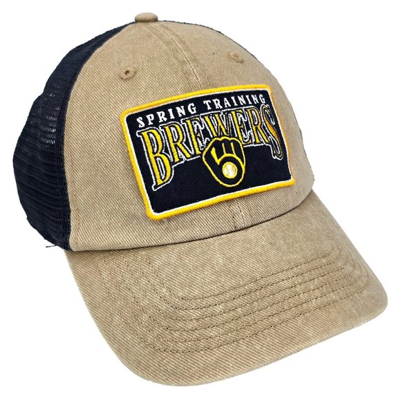Milwaukee Brewers Hat Spring Training Snapback MLB Baseball Trucker Cap 47 Brand - Picture 1 of 6